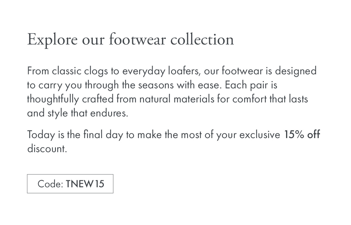 Explore our footwear collection