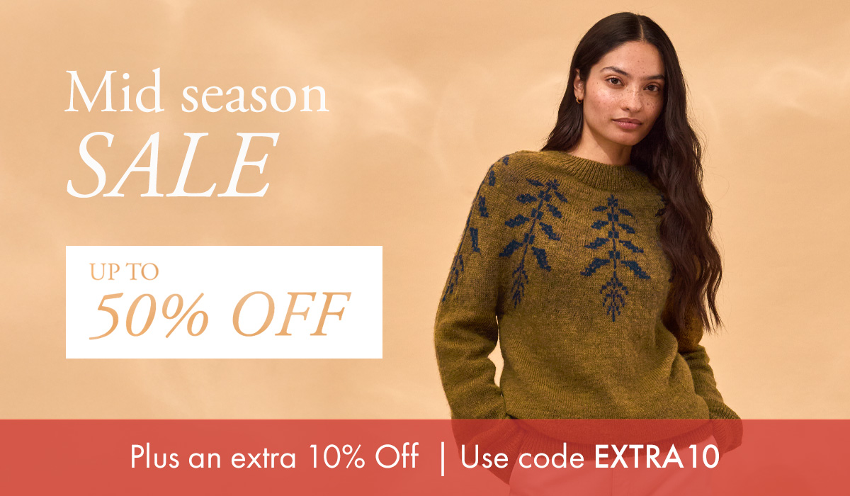Up to 50% off in our Mid Season Sale
