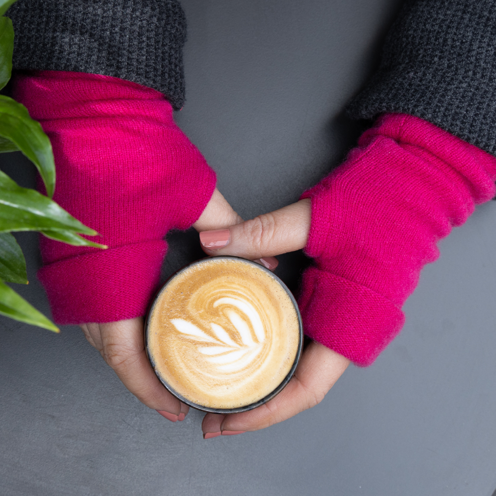 Hot Pink Fingerless Gloves