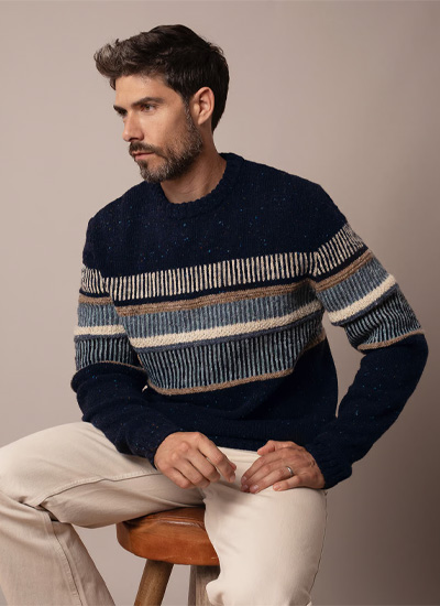 Men's Statement Donegal Jumper