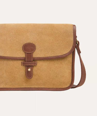 Suede Stud Strap Cross Body Bag