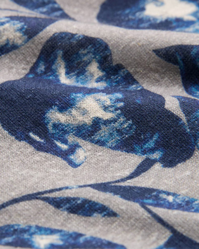 Linen Blend V Neck T Shirt