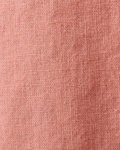 Linen Blend Dipped Hem Top