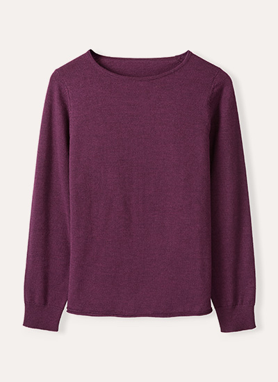 Merino Fine Knit Boat Neck Jumper