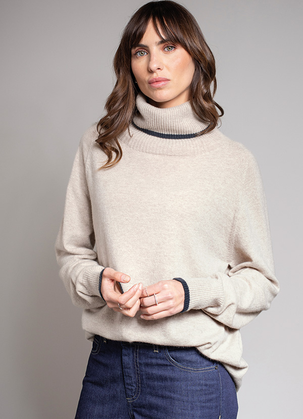 Supersoft Slouch Roll Neck Jumper