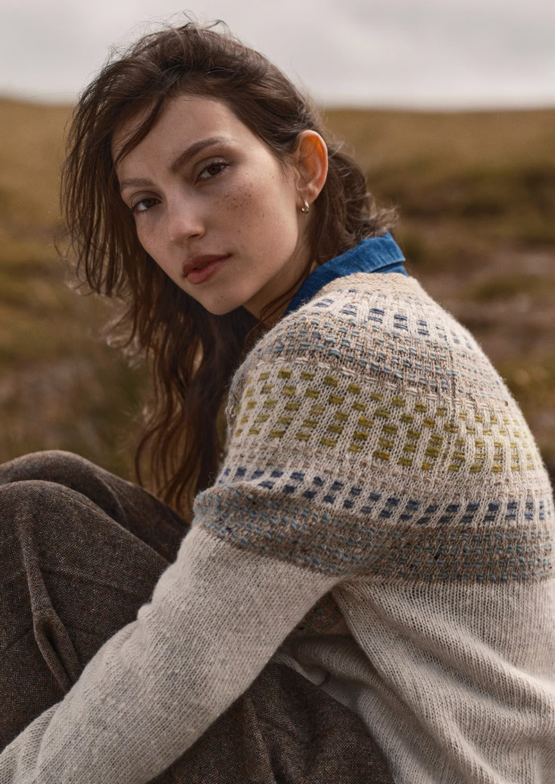 Float Stitch Yoke Donegal Jumper