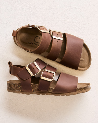 Triple Strap Sandals (rust)