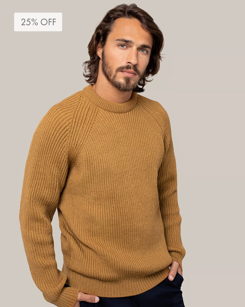 Men's Ribbed Fishermans Jumper