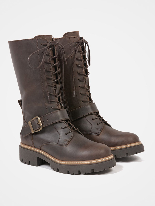 Strap Detail Mid Calf Boots