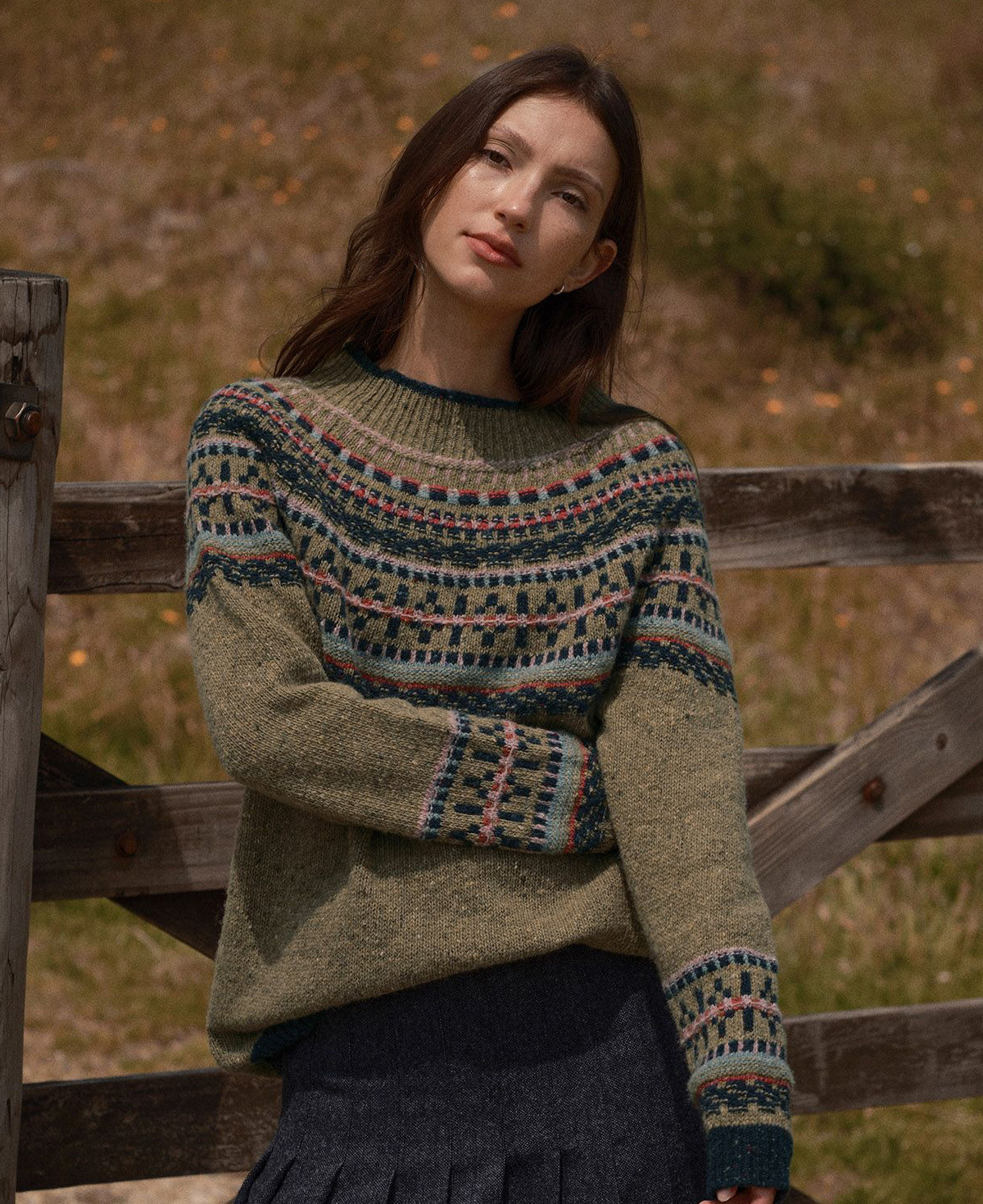 Donegal Fair Isle Yoke Jumper