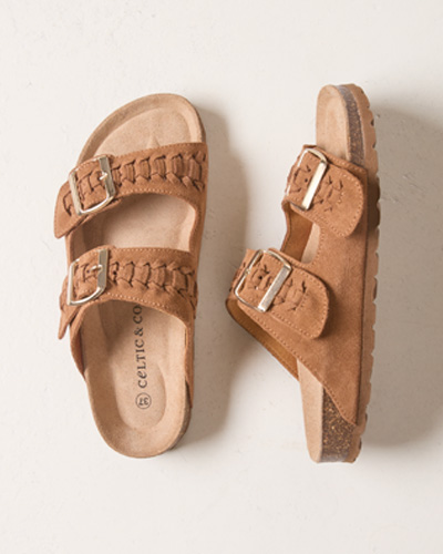 Plait Detail Slides (tan)
