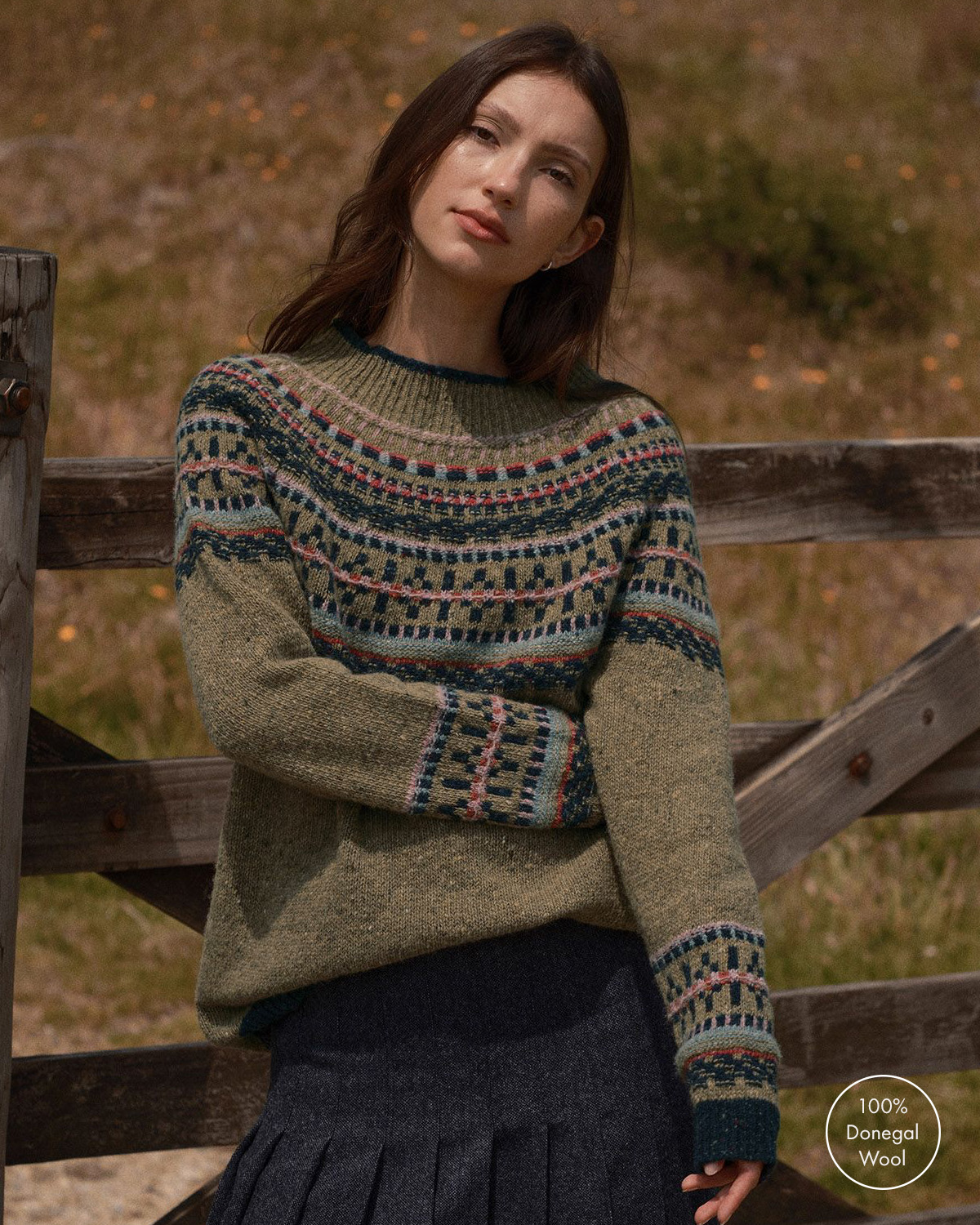 Donegal Fair Isle Yoke Jumper