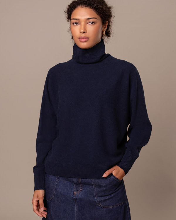 Lambswool Roll Neck Jumper
