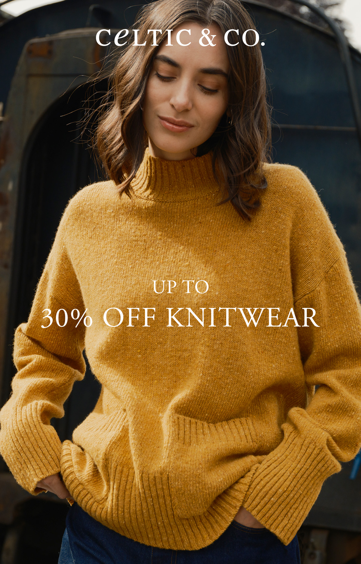 Flecked Patch Pocket Jumper (saffron)