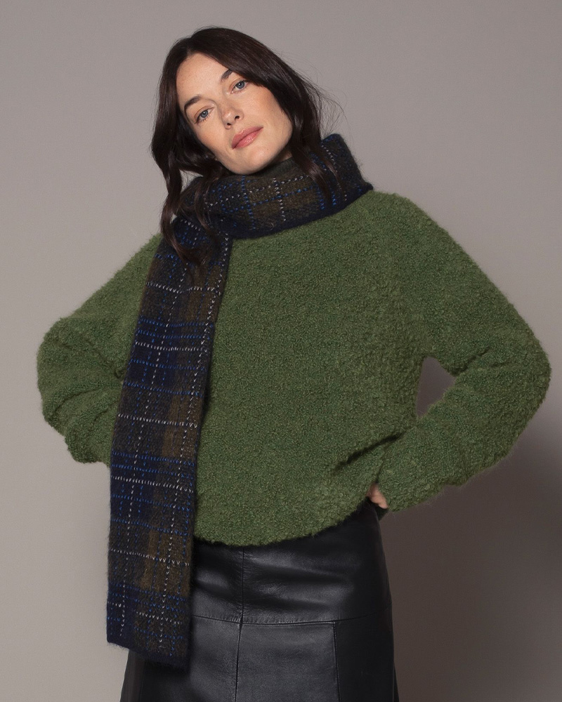 Boucle Funnel Neck Jumper