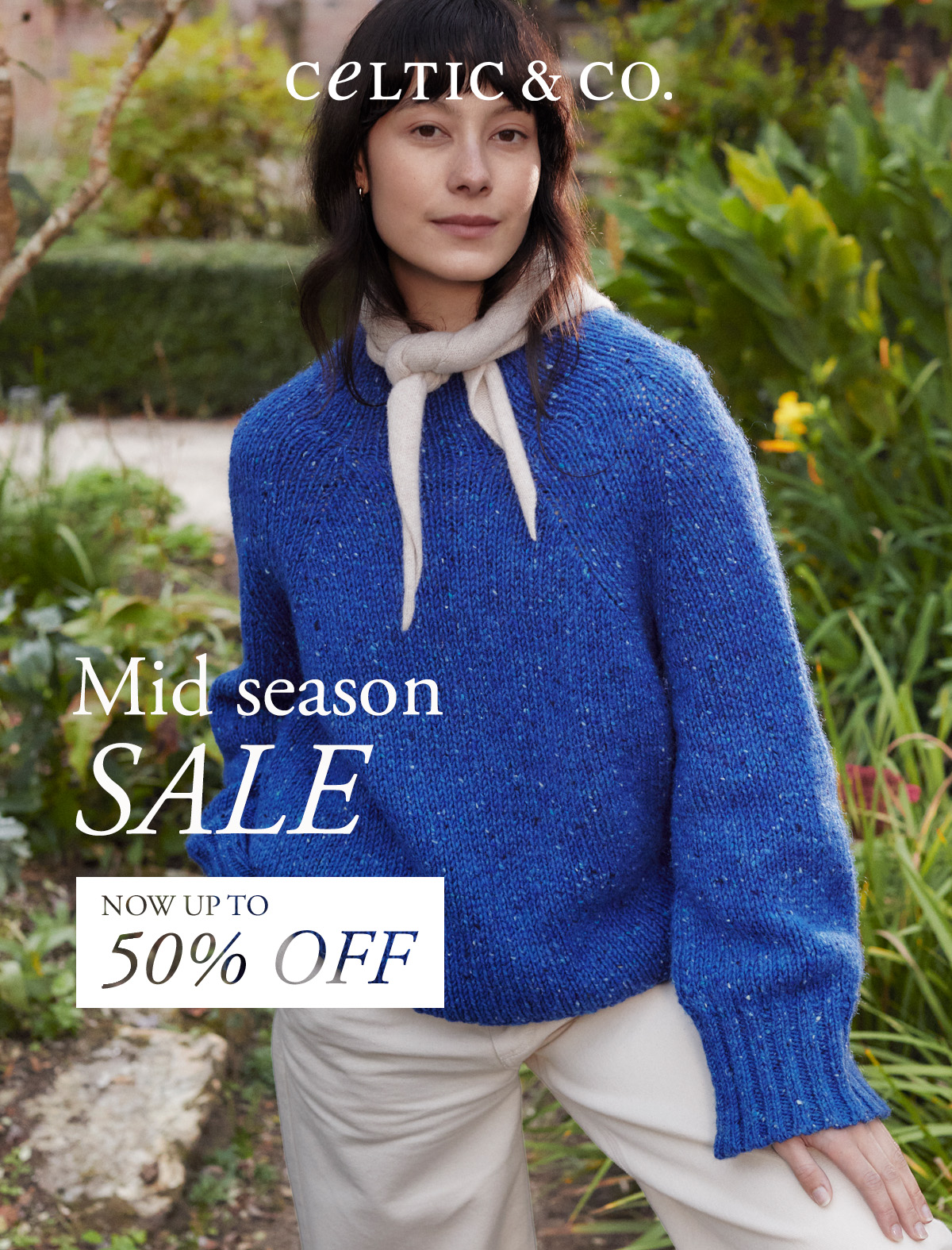 Kilcarra Tweed Funnel Neck Jumper