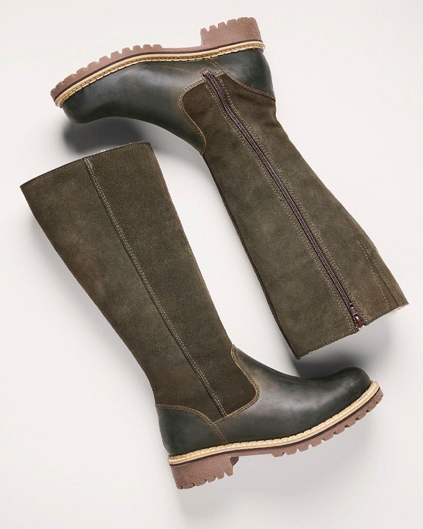 Waterproof Sheepkin Lined Tall Boots