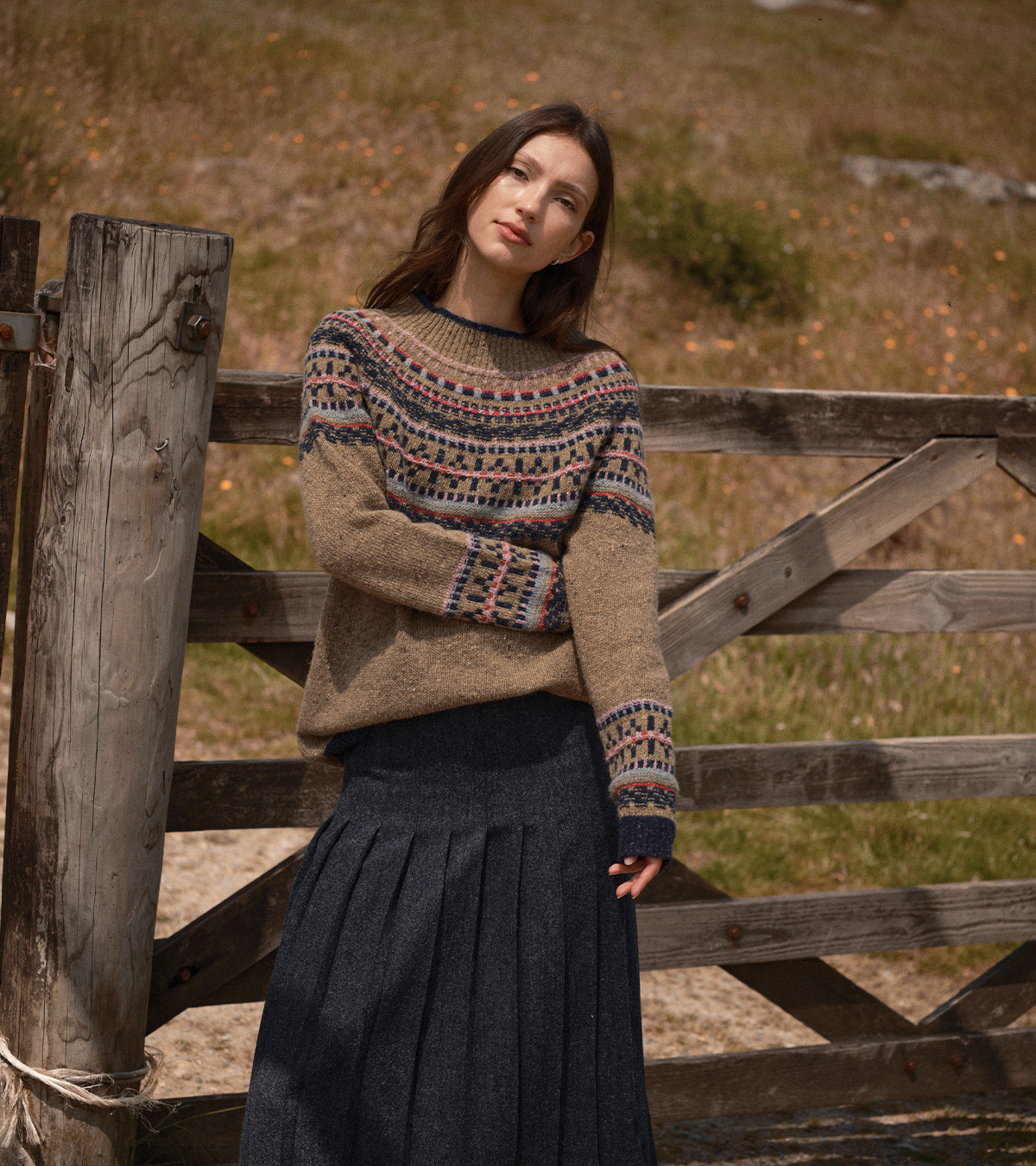 Donegal Fair Isle Yoke Jumper