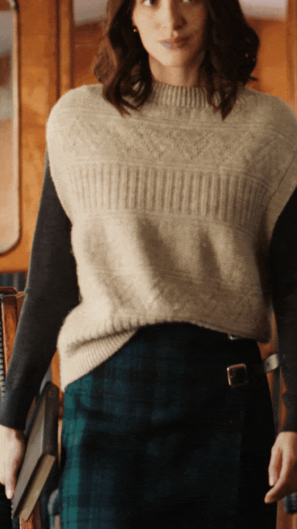 British Wool Stitch Tank in Undyed Taupe
