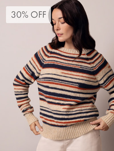 Donegal Blend Broken Stripe Jumper