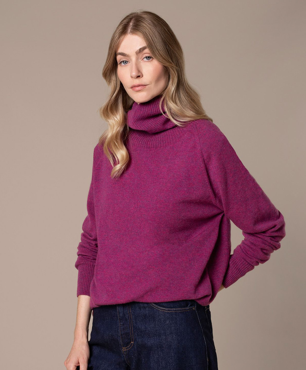 Supersoft Slouch Roll Neck Jumper