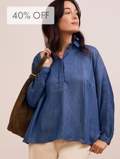 Drapey Pop Over Blouse