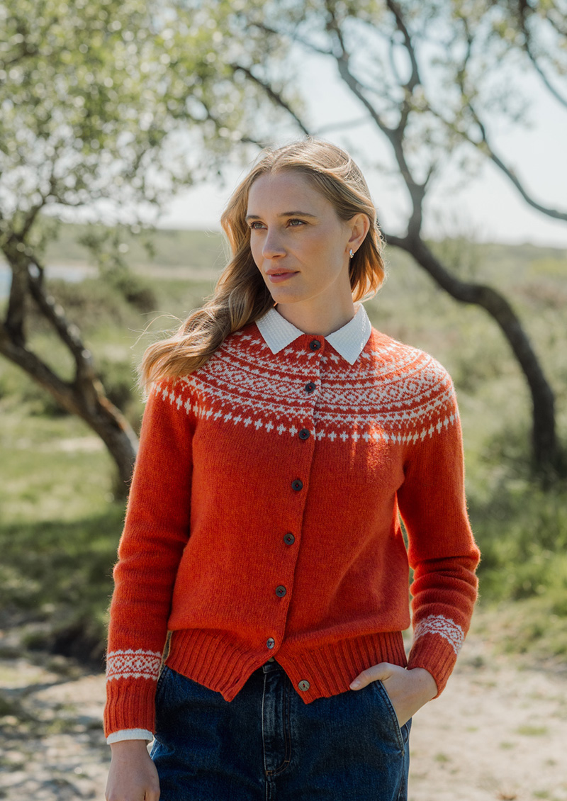 Harley of Scotland Fair Isle Cardigan