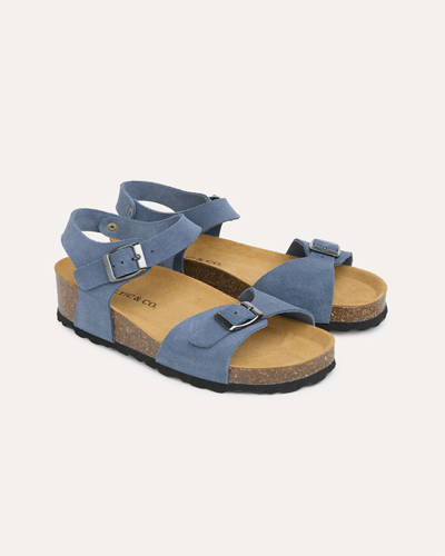 Low Wedge Double Buckle Sandals