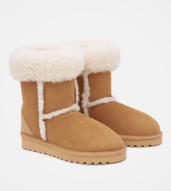 Rustic Sheepskin Boots