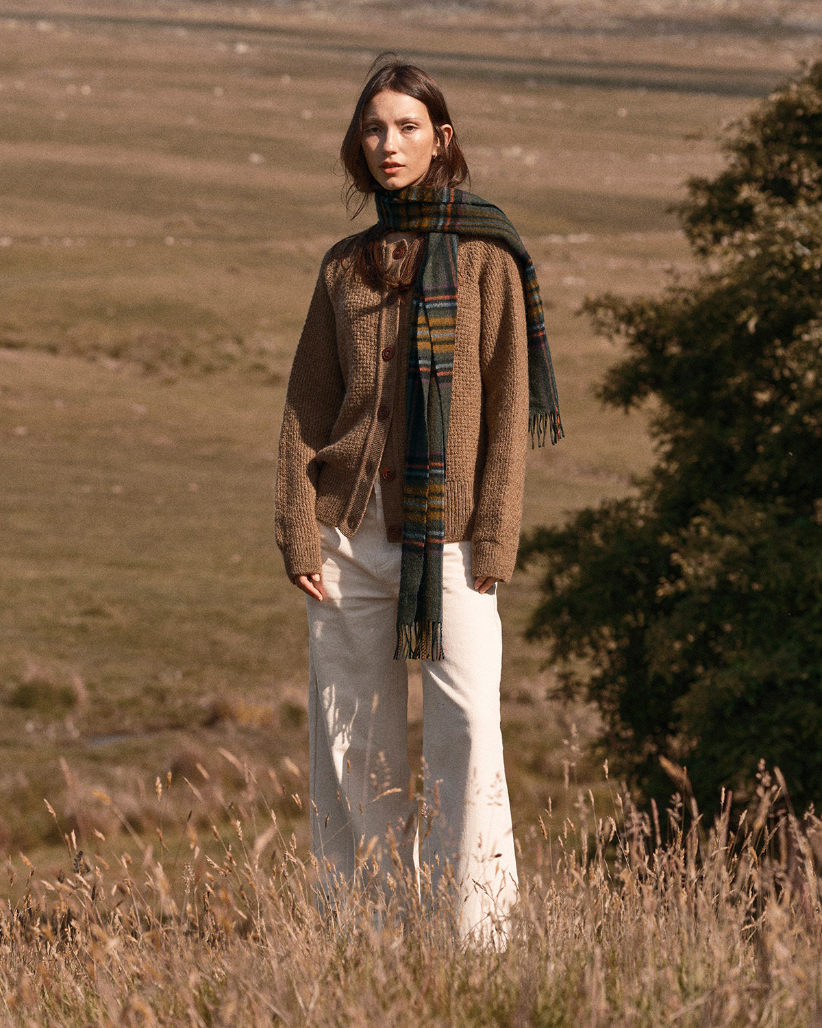 British Wool Moss Stitch Cardigan