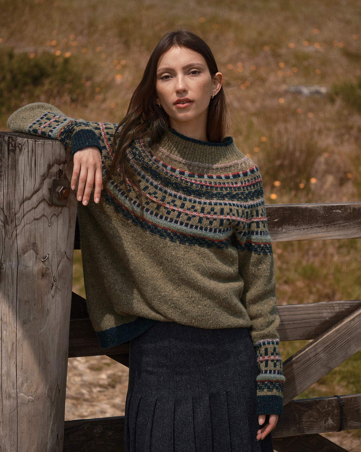 Donegal Fair Isle Yoke Jumper