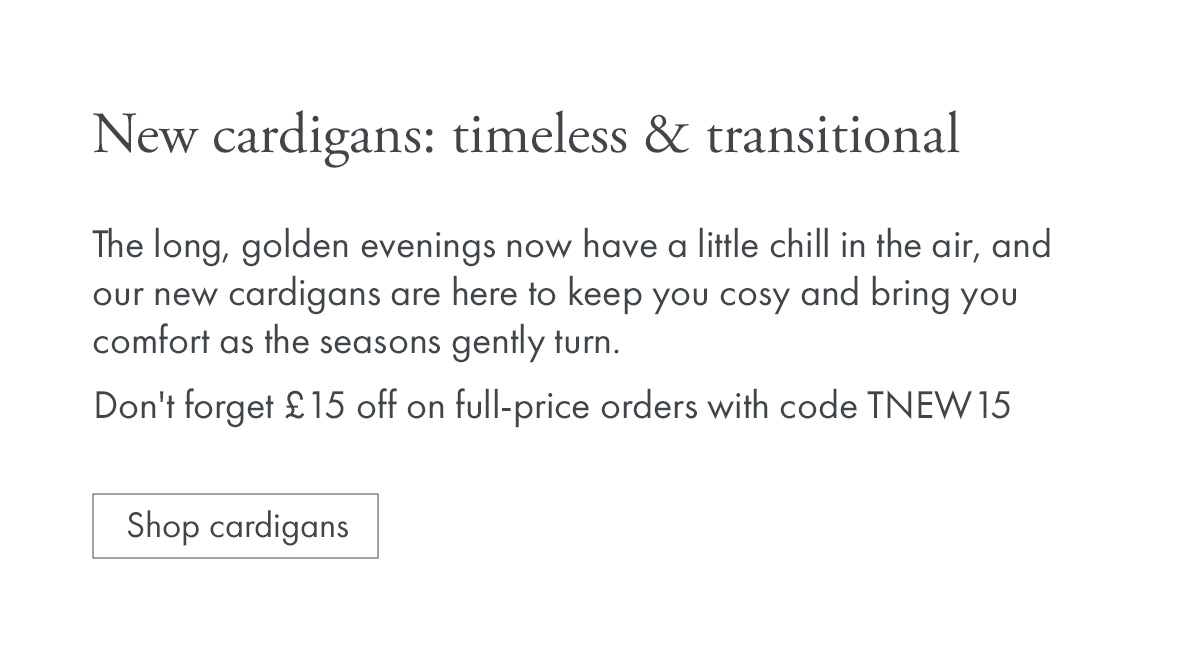 New cardigans: timeless & transitional