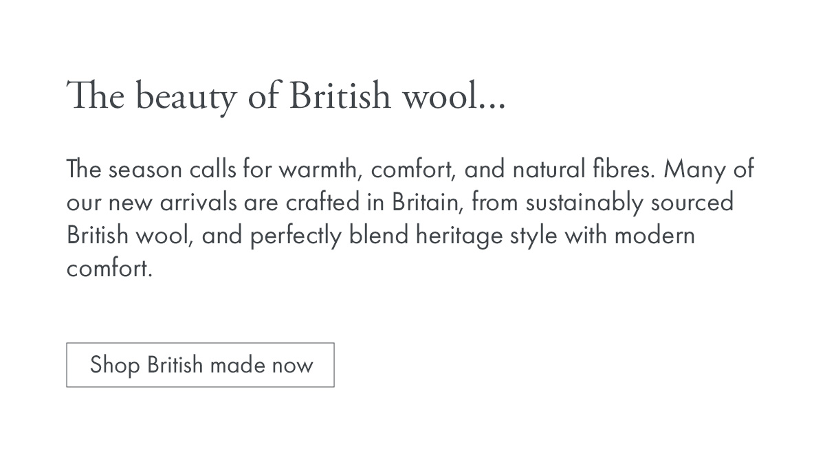 The beauty of British wool...