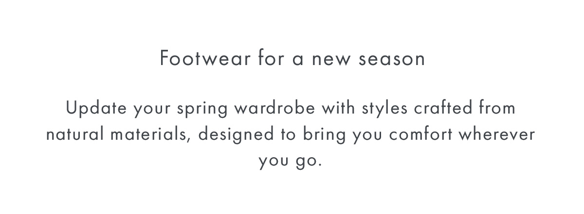 Footwear for a new season
