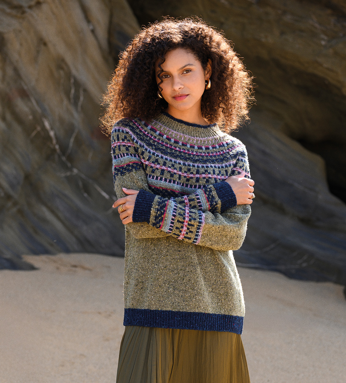 Donegal Fair Isle Yoke Jumper