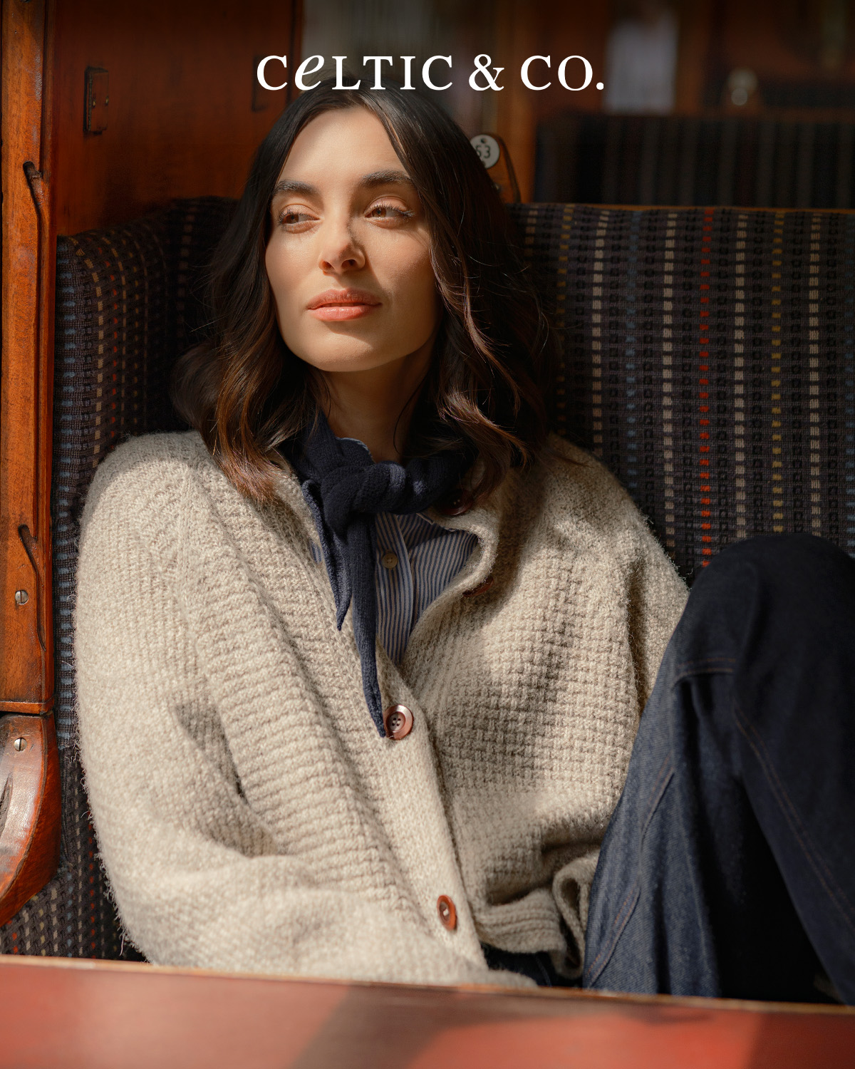 British Wool Moss Stitch Cardigan