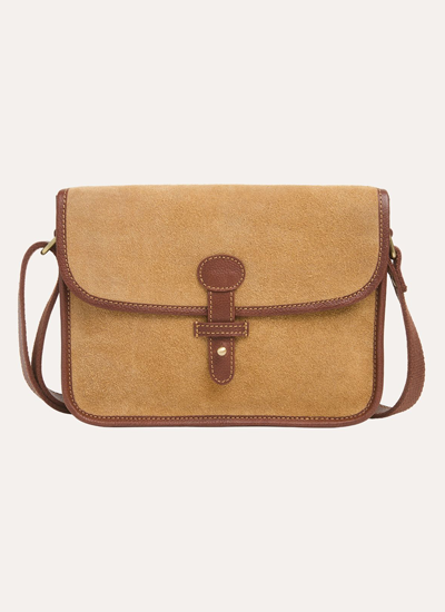 Suede Stud Strap Cross Body Bag
