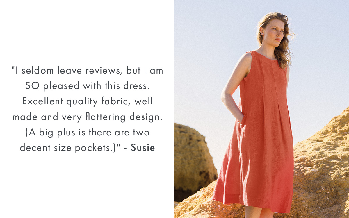 Linen Sleeveless Midi Swing Dress