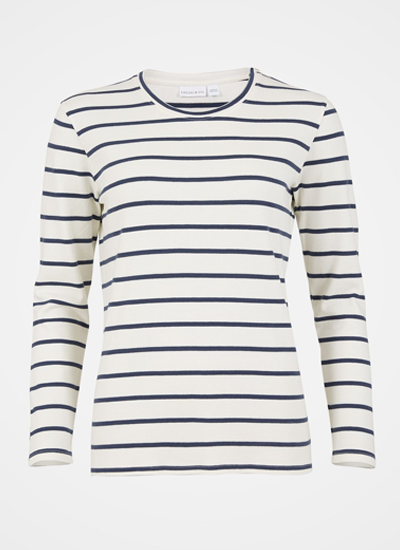Organic Cotton Long Sleeve Stripe T Shirt