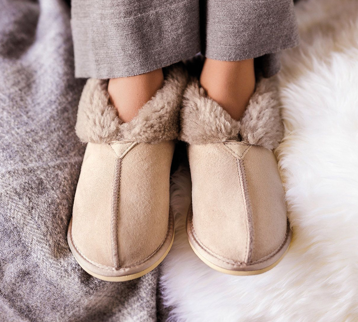 Sheepskin Bootee Slippers