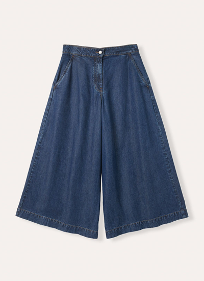 Drape Denim Culottes