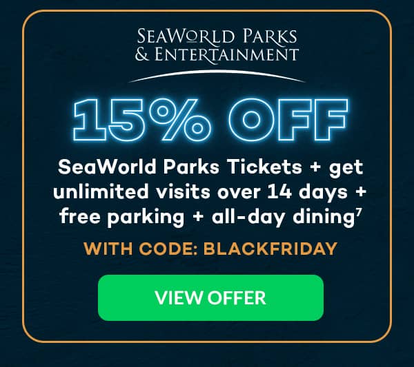 SeaWorld Parks Ultimate Ticket with 3 x All Day Dine & Unlimited Free Parking(7)