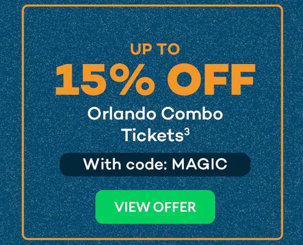 Up to 15% Orlando Combo Tickets (3) with code MAGIC