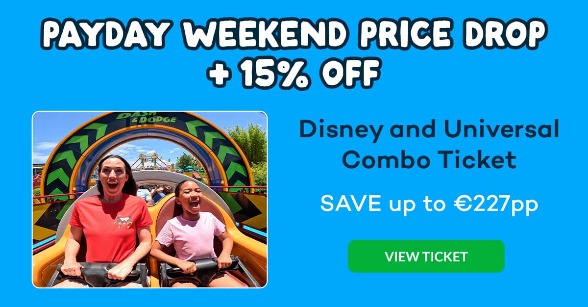 Payday weekend Price Drop + 15% OFF Disney and Universal Combo Ticket