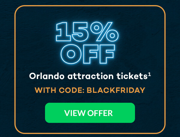 15% OFF Orlando attraction tickets(1)