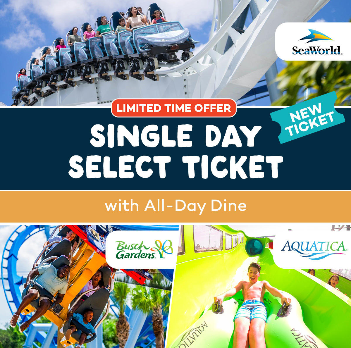 SeaWorld Orlando Flexible One Day Ticket