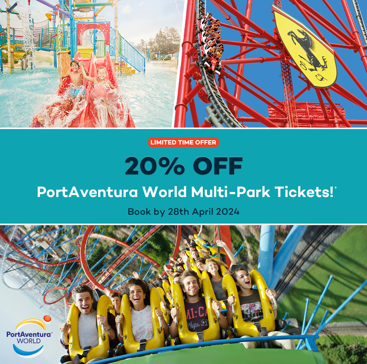 20% Off PortAventura World Multi-Park Tickets