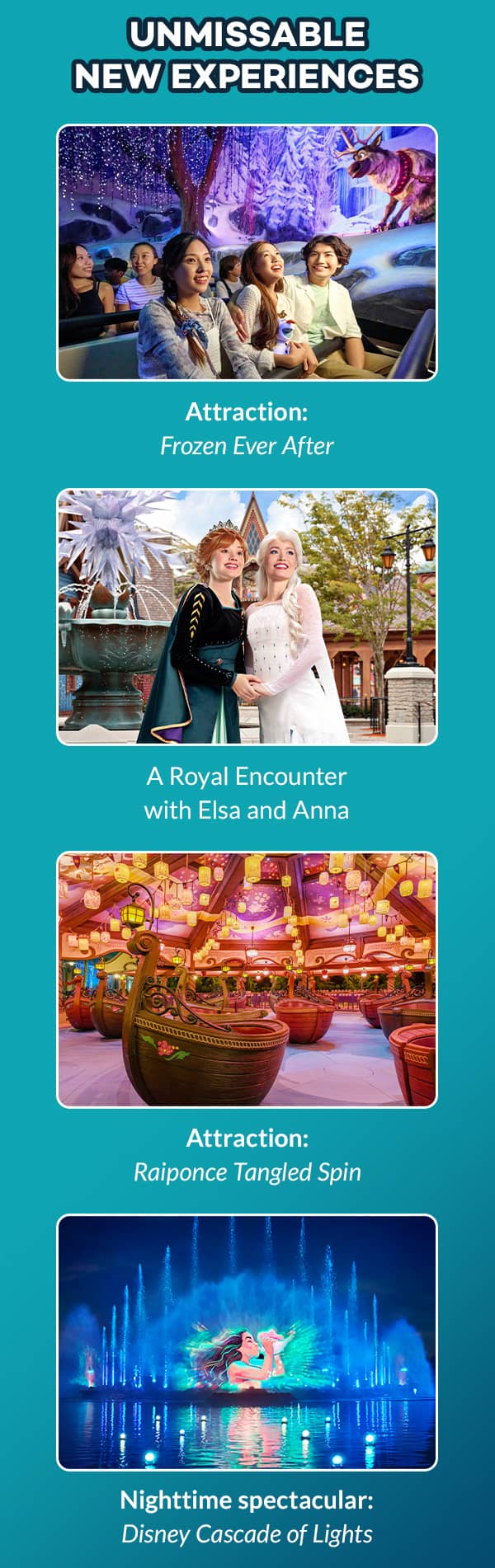 UNMISSABLE NEW EXPERIENCES