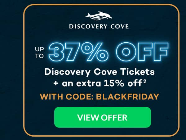 Up to 37% OFF Discovery Cove tickets + an extra 15% off(2)