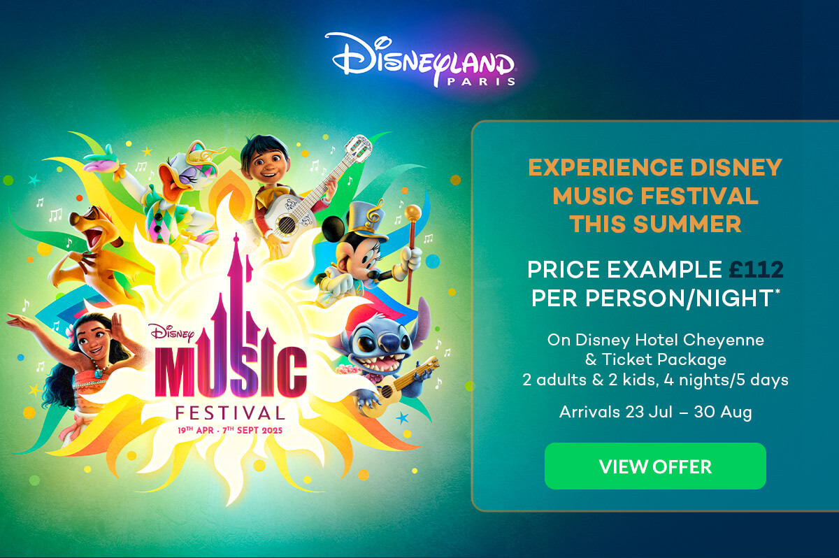 Experience Disney Music Festival this Summer - Price example £112 Per person/per night*